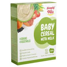 simply fils baby cereal with milk