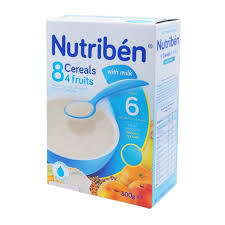 nutriben 8 cereals 4 fruits with milk
